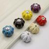 Ceramic Door Knobs,Ceramic Cabinet Knobs, 2 pcs Cabinet Door Pull Furniture Hardware Pumpkins, Pull Handle for Drawer Modern Kitchen Cabinet Dresser Knob (Color : Blue) view 4