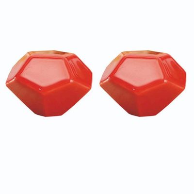 Ceramic Door Knobs,Ceramic Cabinet Knobs, 2 pcs Cupboard Wardrobe Handles Furniture Door Pulls Kitchen Drawer Knobs Pull for Wardrobe (Color : Red)