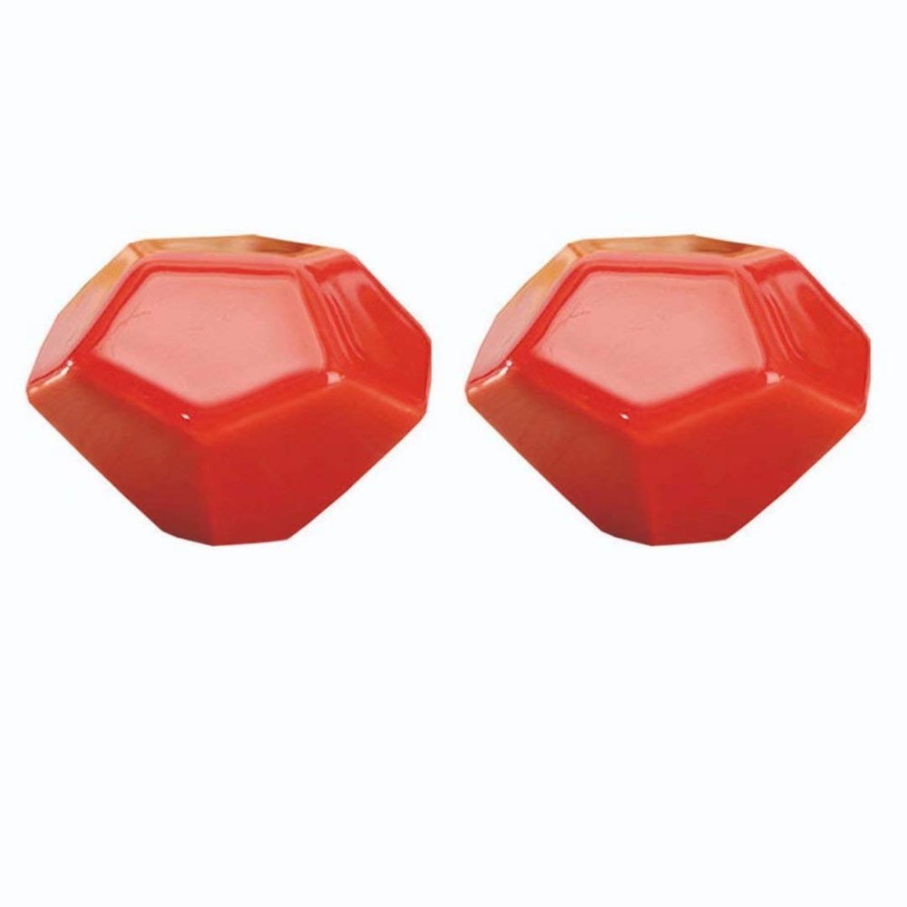 Ceramic Door Knobs,Ceramic Cabinet Knobs, 2 pcs Cupboard Wardrobe Handles Furniture Door Pulls Kitchen Drawer Knobs Pull for Wardrobe (Color : Red)