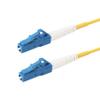 SpeedyFiberTX 1-Pack 25 Meter LC/UPC to LC/UPC 3.0mm Simplex Yellow Riser OFNR Fiber Patch Cable, Corning SMF-28 Singlemode 9/125um OS1/OS2 Compatible Ultra Optical Fiber view 1