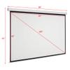 100" 4:3 80" x 60" Viewing Area Motorized Projector Screen with Remote Control, Dual Installation view 2