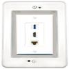 RiteAV in-Wall Cable Management Kit Recessed Outlet CAT6 HDMI USB-3 Wall Plate view 1