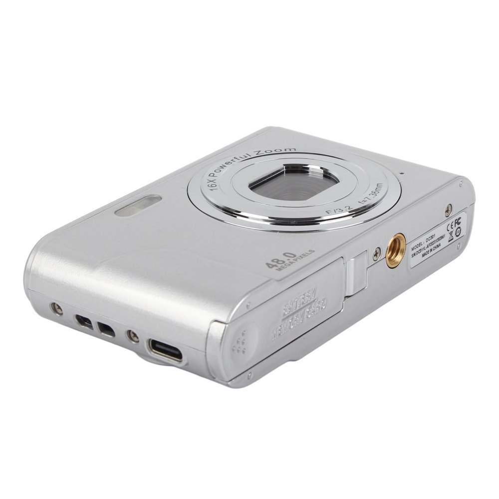 CCYLEZ 16X Digital Camera, Auto Focus Camera, Mini Compact Camera Portable, Thin Camera with 2.4 inch Display, Supports Portrait Smile Face Catch, Auto Beauty, for Travel