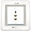 RiteAV in-Wall Cable Management Kit Recessed Outlet 2 CAT6 HDMI Wall Plate view 1