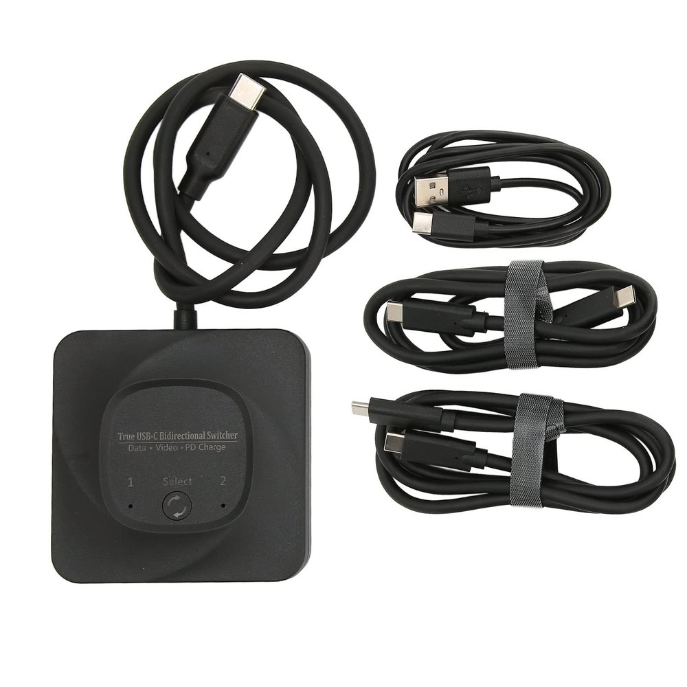 USB-C Splitter 8K 60Hz PD 100W Dual-Port Adapter for PC Monitor Sharing