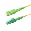SpeedyFiberTX 1-Pack 1 Meter SC/APC to LC/APC 3.0mm Simplex Yellow Riser OFNR Fiber Patch Cable, Corning SMF-28 Singlemode 9/125um OS1/OS2 Compatible Ultra Optical Fiber view 1