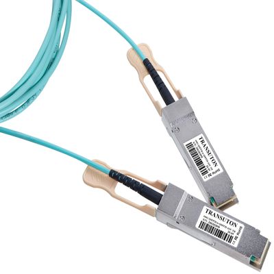 TRANSUTON 100G QSFP28 AOC Cable | Compatible with Dell (Force10) AOC-QSFP28-100G-100M 100GBASE QSFP28 to QSFP28 Active Optical Cable (100M/328ft)