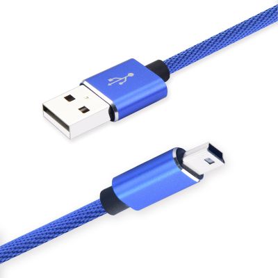 Jonfolk Mini USB Charger Cable for Texas Instruments Calculators, TI-84 Plus CE, TI-84 Plus C Silver Edition, TI-Nspire CX CAS, USB Charging & Data Sync, Nylon Braided 3.3FT (Blue)