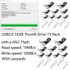 Mokaabb 32GB Thumb Drive 15 Pack USB Flash Drive Pack USB2.0 Flash Drive 32GB Bulk 15 Pack USB Flash Drives USB Memory Stick view 2