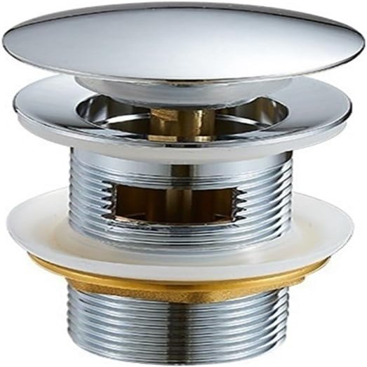 BHYTAF Sink Basin Plug Drain Bathroom Sink Stopper Washbasin Pop Up Drain Plug Cover Waste Pipe Drainer with Or Without Overflow for Bath Accessories (Color : C)