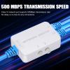 2 Ports Network Switch Splitter Selector RJ45 Network Switch 2x1 Ethernet RJ45 Network 2-in 1-Out or 1-in 2-Out 100M/500M view 4