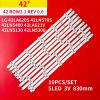 UFDIPLMY 10Pcs/Set LED Backlight Strip Compatible with LIG 42" TV 42" ROW2.1 Rev 0.01 L1 R1 R2 L2 42LA620S 42LN570S 42LN5400 42LA621V 42LN5130 6916L view 2