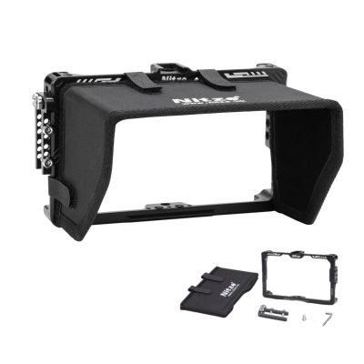 Nitze Cage with HDMI Cable Clamp and Sunhood, Compatible with Feelworld CUT6/ CUT6S Monitor