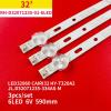 UFDIPLMY LED Backlight Strip 6Lamps 6V 590mm Compatible with 32"" TV LED32860 CAIRI32 HY-T320A2 RH-D32071235-01-6LED JL.D32071235-334AS-M, 3Pcs 1set view 2