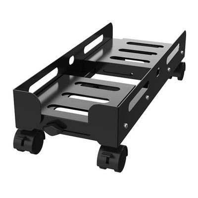 CPU Stand Mobile PC Tower Stand, Adjustable Width CPU Stand Steel Desktop CPU Holder, Heavy-Duty PC Case Stand with Rolling Caster Wheels Computer Tower Stand (Color : Black, Size : L) ( Color : Black