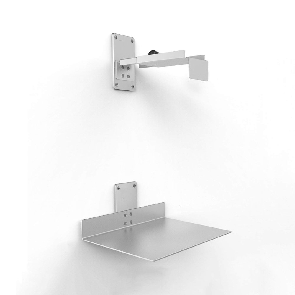 GERRIT CPU Stand Desktop CPU Host Stand Chassis Fixing Bracket Wall-Mounted CPU Stand Adjustable Hanging Steel Desktop Tower Case Stand, Silver Computer Tower Stand