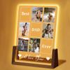DirectNine Basics Personalized Father's Day for love Gifts,Customized Acrylic Plaque Printed with Photos Custom Walnut Picture Frame LED Light, Christmas Birthday Romantic Gifts-03, Style-03 view 1