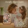 DirectNine Basics Personalized Father's Day for love Gifts,Customized Acrylic Plaque Printed with Photos Custom Walnut Picture Frame LED Light, Christmas Birthday Romantic Gifts-03, Style-03 view 4