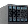 DirectNine Basics ZhenLoong 5 Bay Hot Swap Hard Drive Disk Cage Module 3.5-inch SATA SSD HDD Rack Cabinet Data Storage with HDD Backplane 6 Gbps for Three 5.25" Optical Drive Position view 1