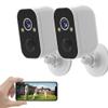 Security Cameras Wireless Outdoor Solar Powered WiFi System Waterproof with Night Vision Zoom Doorbell Blink 4K 5G (Host Without Solar Power *2pcs) view 1