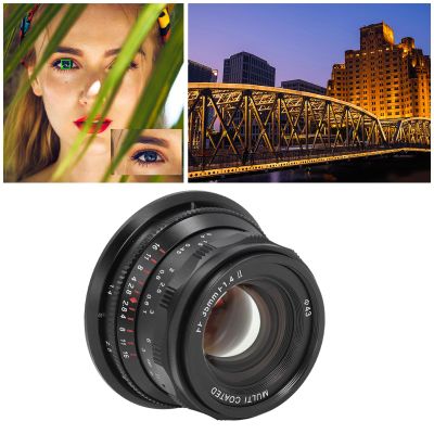 35mm F1.4 II Full Frame Large Aperture Lens for RF Mount Cameras, Wide Angle Manual Focus Fixed Lens for EOSR RP Ra R5 R6 R3 R5C R7 R10 for R6Mark II R50 R100 Cameras (Black)