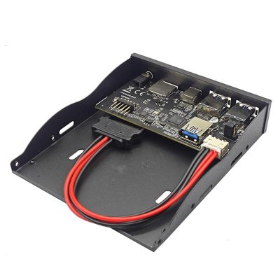 BEIDUOYANG 3.5Inch Hub Splitters 19 Pin to TypeC Port 3.5mm Headphone Expansion Front Panel Shelf for Computer PC Front Panel Hub