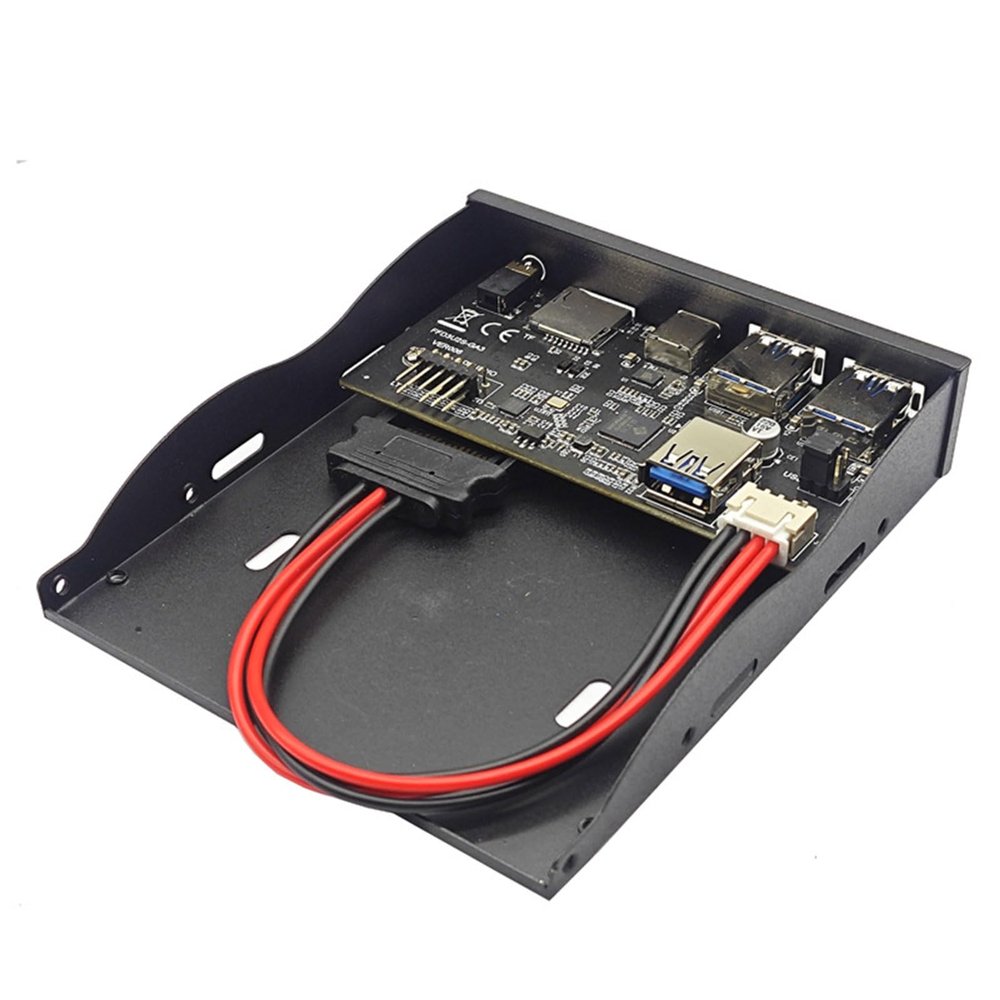 BEIDUOYANG 3.5Inch Hub Splitters 19 Pin to TypeC Port 3.5mm Headphone Expansion Front Panel Shelf for Computer PC Front Panel Hub