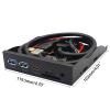 BEIDUOYANG 3.5Inch Hub Splitters 19 Pin to TypeC Port 3.5mm Headphone Expansion Front Panel Shelf for Computer PC Front Panel Hub view 3