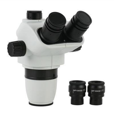 Microscope Accessories Kit 6.7X-45X Zoom Industrial Lab Trinocular Binocular Stereo Microscope Head + WF10X/22mm Eyepiece + 0.5x 0.7x 2.0x Objective Lens Microscope Slides ( Color : With 0.5x 2.0x , S