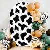 Arch Backdrop Cover Chiara Spandex Fitted Stretchy Fabric Arch Cover Baby Shower Birthday, Backdrop Decor Party Banquet Arch Decoration Cow Pattern Theme (Black, 7.2FT) view 1