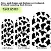 Arch Backdrop Cover Chiara Spandex Fitted Stretchy Fabric Arch Cover Baby Shower Birthday, Backdrop Decor Party Banquet Arch Decoration Cow Pattern Theme (Black, 7.2FT) view 3