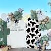 Arch Backdrop Cover Chiara Spandex Fitted Stretchy Fabric Arch Cover Baby Shower Birthday, Backdrop Decor Party Banquet Arch Decoration Cow Pattern Theme (Black, 7.2FT) view 4