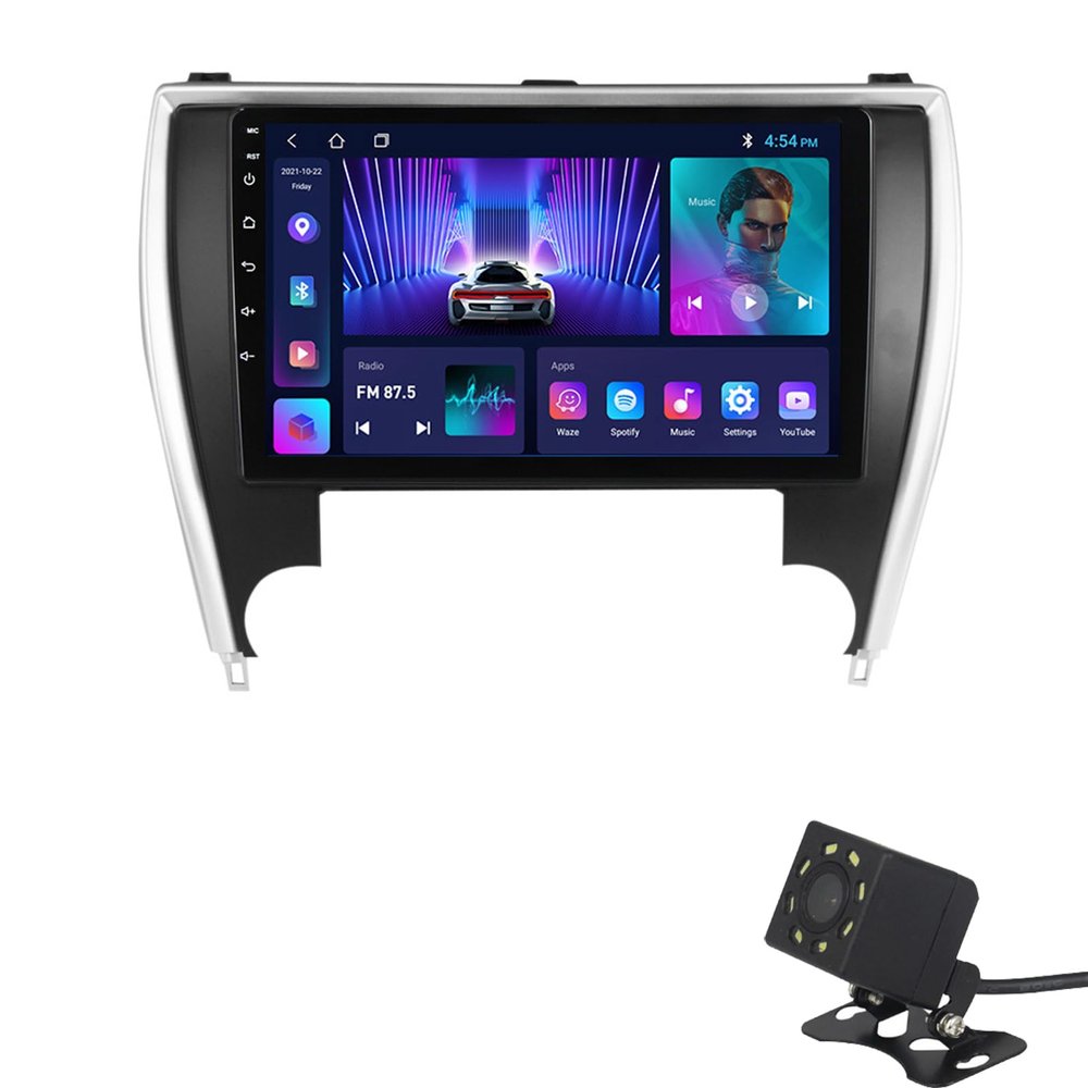 Ottspu Car Stereo Radio BT Android 12 Audio MP5 Player with Navigation 9 Inch Touchscreen Stereo for Toyota Camry 2014-2017 Support 4G/WiFi/FM/SWC/DSP/Auto/Carplay,M150s