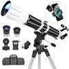 Telescope, 90mm Aperture 900mm Astronomical Refractor Telescope for Adults High Powered - Multi-Coated Professional Telescopes for Astronomy Beginners with AZ Mount, Portable Carry Bag, Phone Adapter view 1
