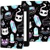for Kindle Paperwhite 11th Generation Case 6.8 All-New 2024/2023/2021, PU Leather Kindle Case Adjustable Stand with Auto Sleep/Wake Cover for Kindle Paperwhite Signature Edition, Kawaii Gothic Cat view 1
