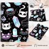 for Kindle Paperwhite 11th Generation Case 6.8 All-New 2024/2023/2021, PU Leather Kindle Case Adjustable Stand with Auto Sleep/Wake Cover for Kindle Paperwhite Signature Edition, Kawaii Gothic Cat view 3