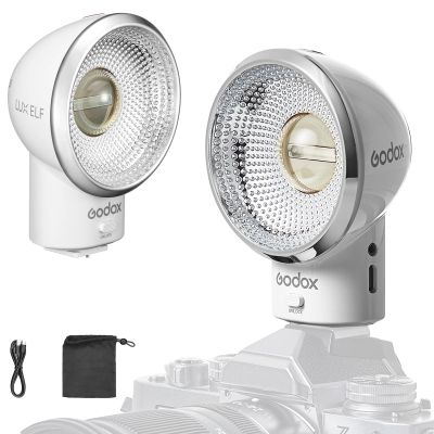 Godox Lux Elf Retro Camera Flash Kit for Beginners, 400 Flashes at Full Power with Visual Guide Power Selection Dial, S1/S2 Optical Control for Fuji, Canon, Nikon, Sony, Olympus for traveling shooting