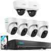 Reolink 5MP PoE Security Camera System Bundle, 4pcs 5MP Dome PoE IP Cameras with Smart AI Detection, 8CH NVR with Pre-Installed 2TB HDD, RLK8-520D4-5MP Bundle with IK10 Vandal Proof Cam RLC-540A view 1
