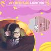 Kid Headphones for School, USB Type C Kids Headphone with LED Lights, Wired Boys Girls Headphones with Safe Limiter 85dB/94dB, Foldable On Ear Headphones with Microphones for Girls, Boys, iPad-Pink view 3