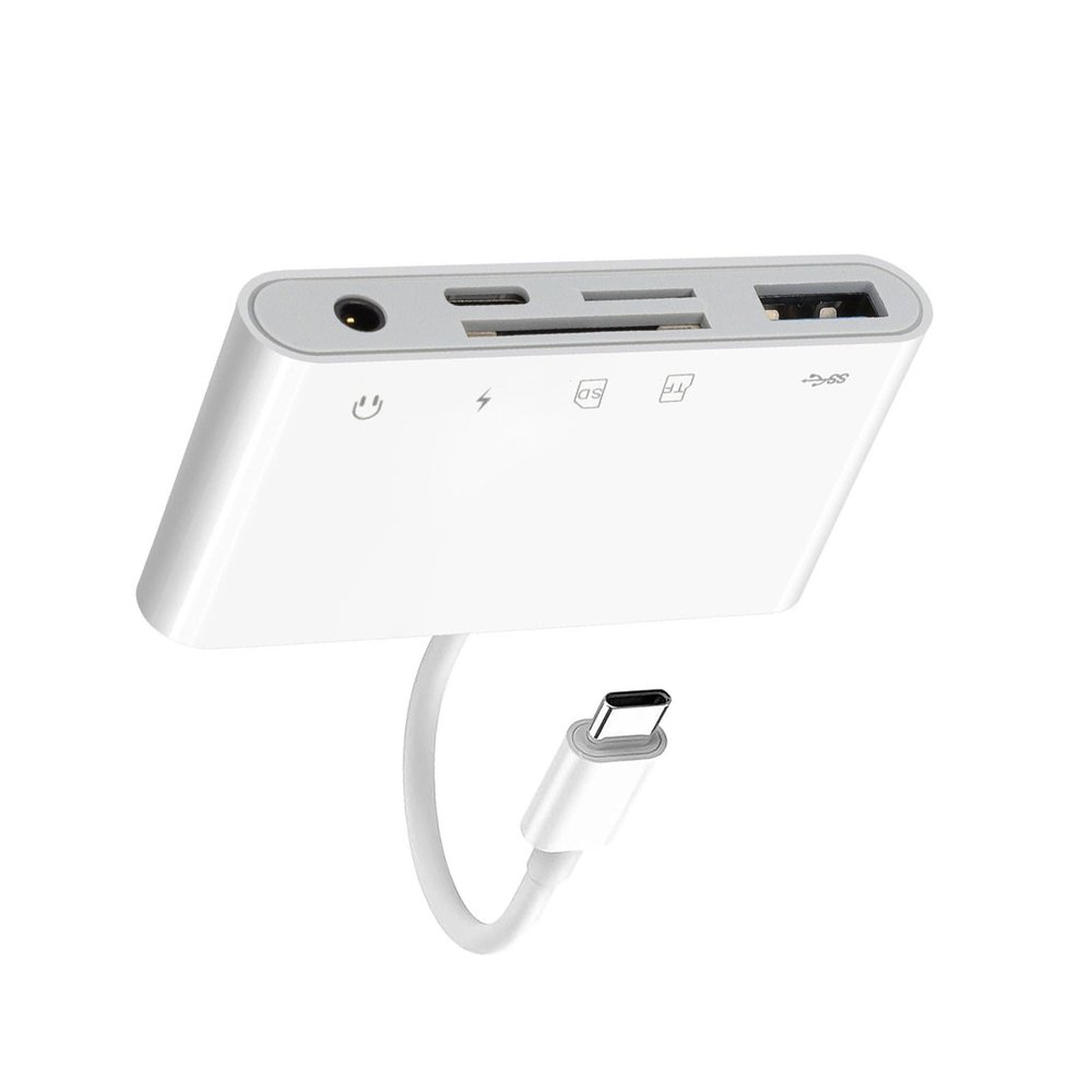 MOOKEENONE Type-C TF/SD Memory Card Reader High-Speed Adapter for Smart Media SD SDXC CF SDHC