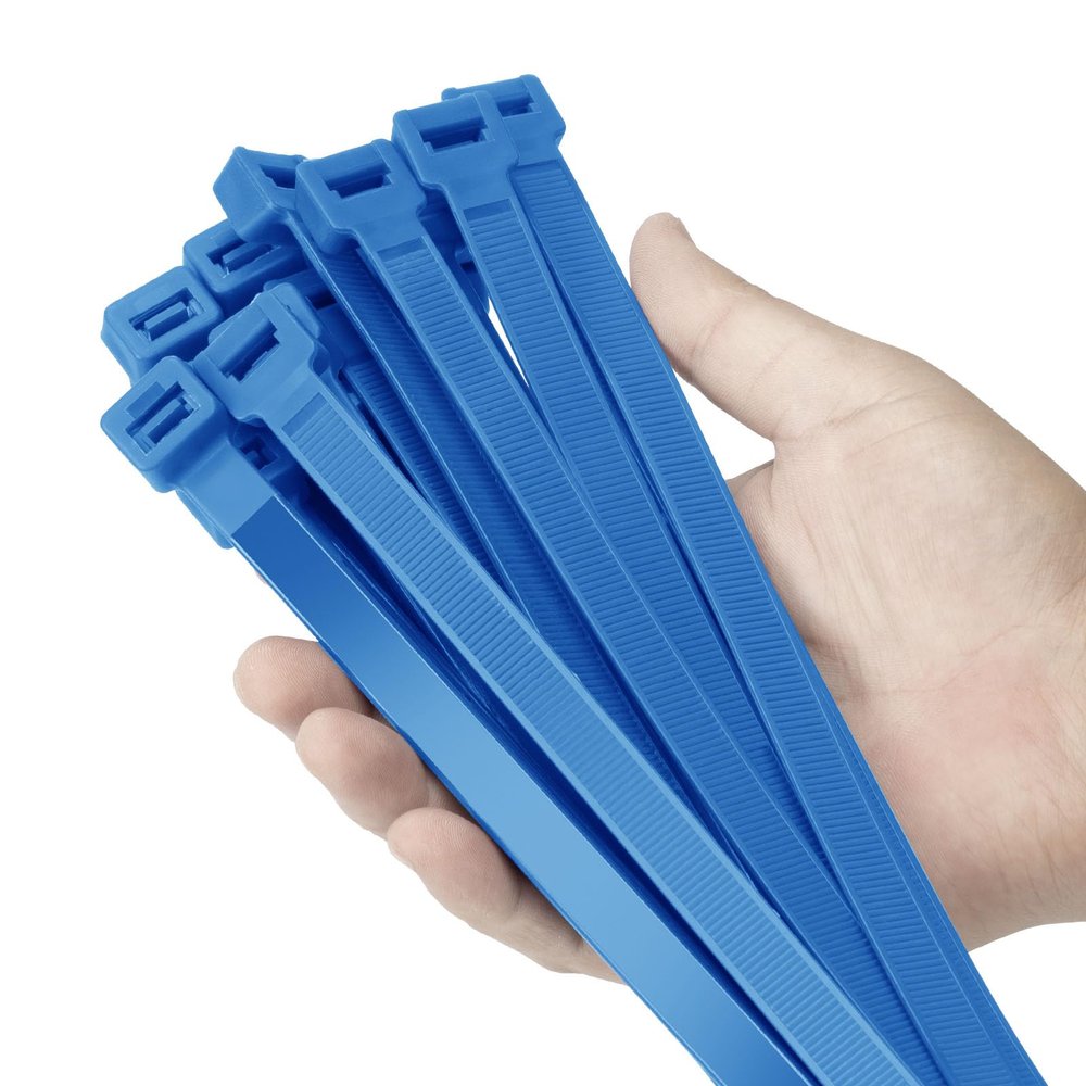 Armpow 24 inch Blue Zip Ties Heavy Duty 50 PACK, 250 LBS Ultra Exclusive Strong Plastic Wire Ties, Large Cable Ties Extra Long Tie Wraps, Indoor and Outdoor UV Resistant