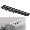 Ceiling Curtain Track, Upgraded Aluminum Curtain Track, Curtain Track Ceiling Mount, Curtain Rods, Windows And Room Divider Ceiling Track Set, Rail for Bedroom, Shower, Closet ( Color : Black , Size : view 1