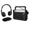 Retekess TR604 AM FM Radio Bundle with Retekess TA005 Wireless Headphones for TV Watching, Support A/B Channel, AUX, RCA and Optical Input, Ideal for Seniors view 1