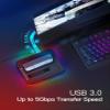 Inateck RGB USB 3.0 USB-C Port Hard Drive Docking Station with Offline Cloning, for 2.5/3.5 Inch SATA HDDs and SSDs, 2 x 20TB Dual Bay Docking Station, UASP Supported, SA02003C view 3