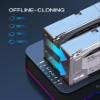Inateck RGB USB 3.0 USB-C Port Hard Drive Docking Station with Offline Cloning, for 2.5/3.5 Inch SATA HDDs and SSDs, 2 x 20TB Dual Bay Docking Station, UASP Supported, SA02003C view 4