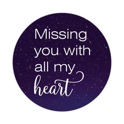 30 Pcs Stickers Missing You with All My Heart Decals Gift Tags Vinyl Stickers Quote Decals Stickers for Water Bottles Laptop Envelope Seals Goodie Bags 3 Inches