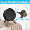 Wooden Desktop Speaker Stand for Echo Pop Stand Holder - Saving Space Wood Tripod Speaker Stand Desk for Alexa Echo Pop (2023) Table Stand view 4
