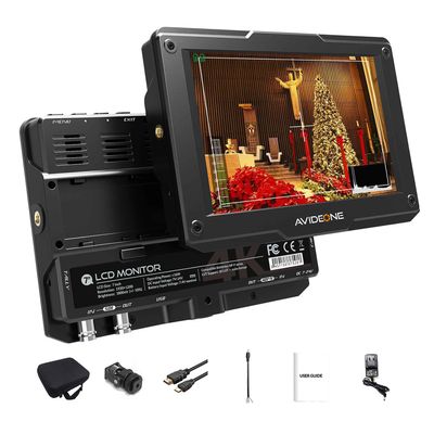 7" On-Camera Field Monitor, 1800 Nits High Brightness with 4K HDMI & 3G-SDI Input/Output, HDR, 3D LUT for Professional Video and Photography