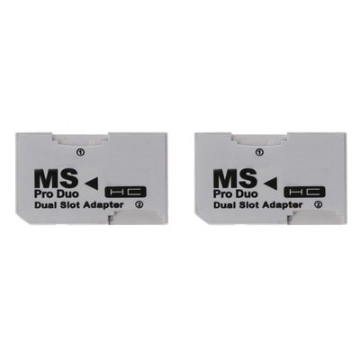 Viodmss 2X Card Reader Micro-SD TF to MS Pro Card Adapter Single Dual Slots for Gamepad for