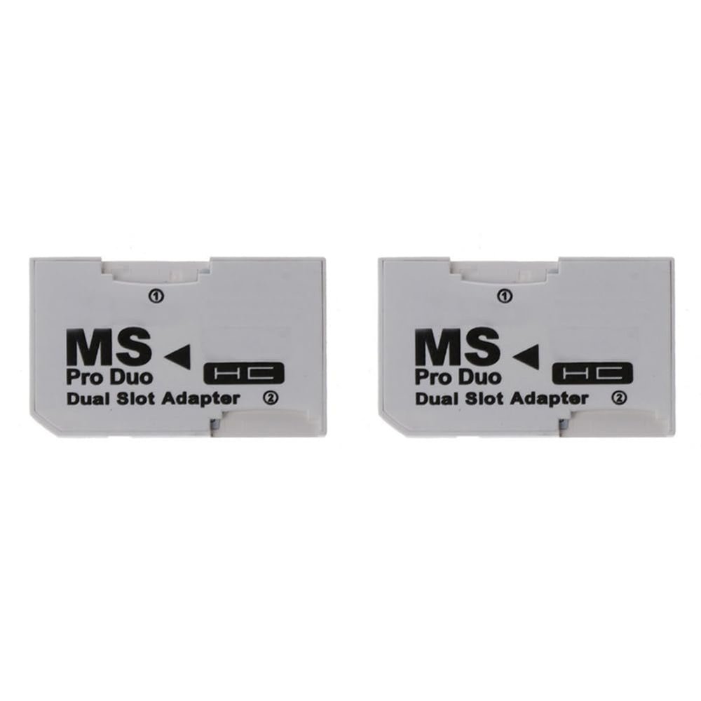Viodmss 2X Card Reader Micro-SD TF to MS Pro Card Adapter Single Dual Slots for Gamepad for